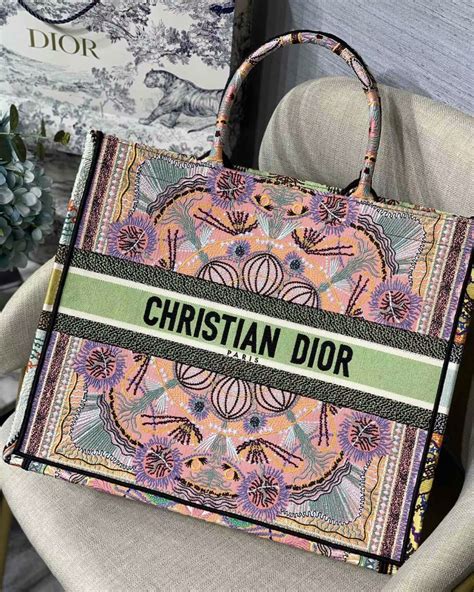 christian dior tote bag pink|christian dior tote bag colorful.